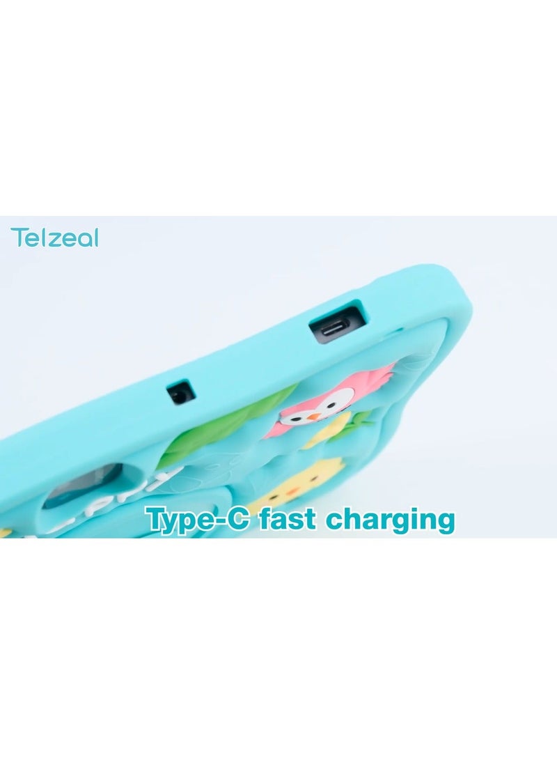 Telzeal P103 Kids Tablet 10.1-inch Android 13 with Dual SIM 10000mAh High-Capacity Battery 8GB RAM + 512GB storage Blue - Image 2